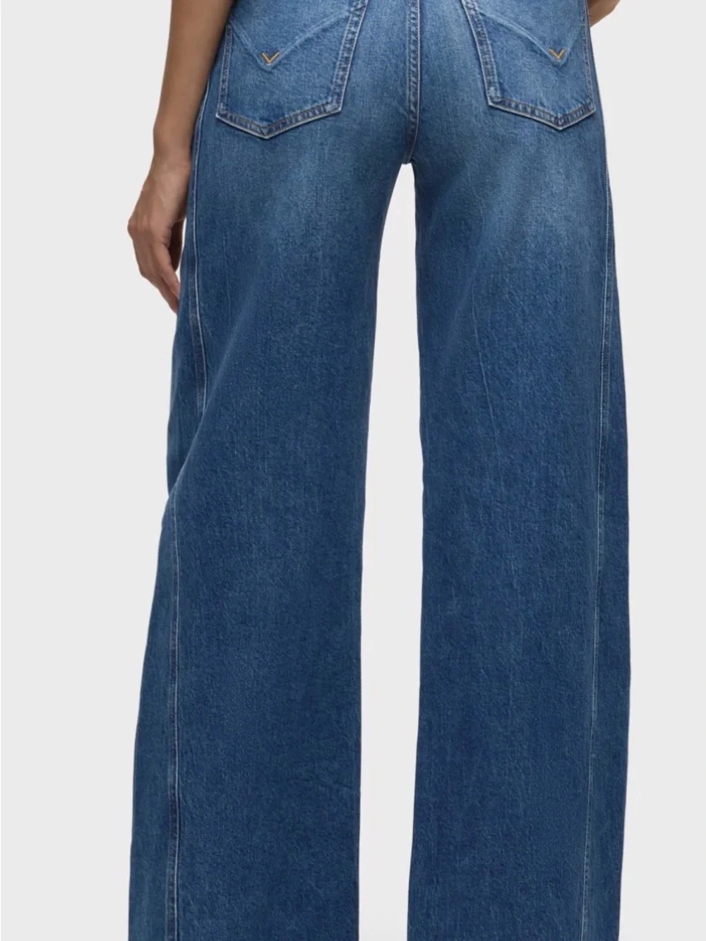 Hudson Jeans Wide-Leg Jeans in Glee Blue - Picture 3 of 6